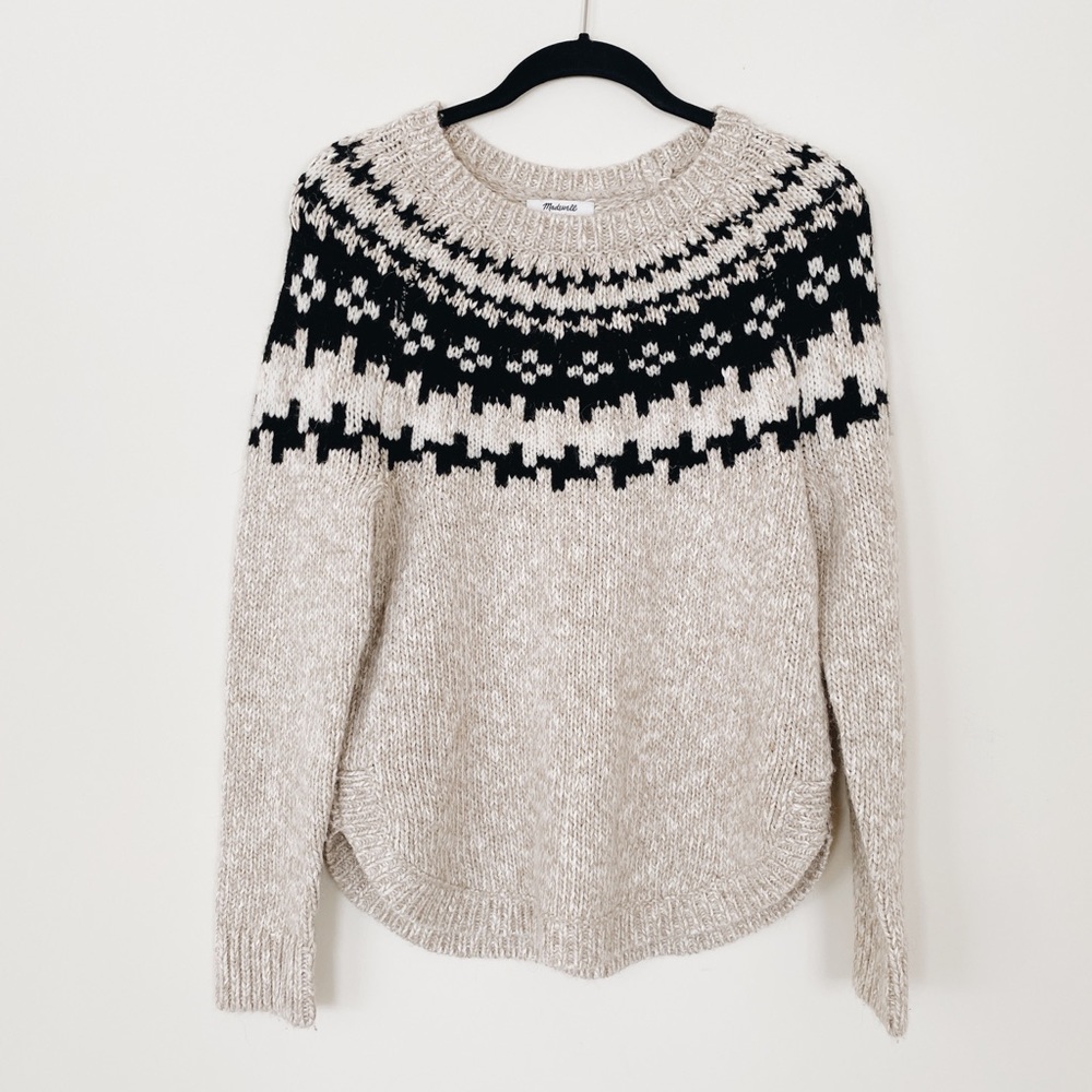 Vintage Madewell fair isle knitted sweater